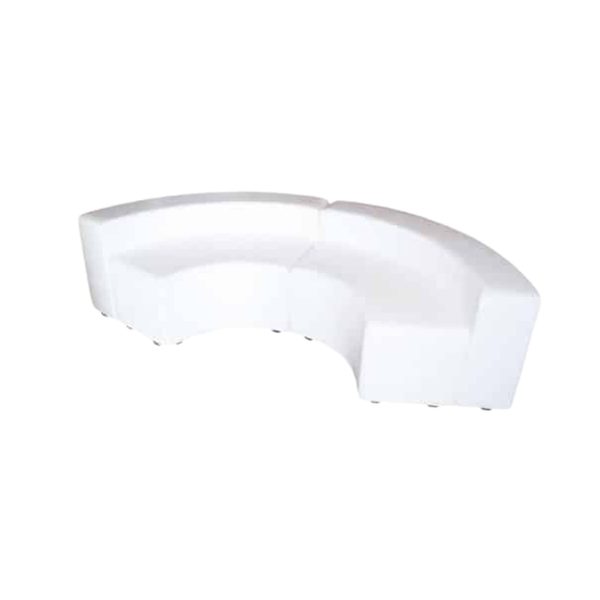 U-Shape White Sofa — party rental in Miami