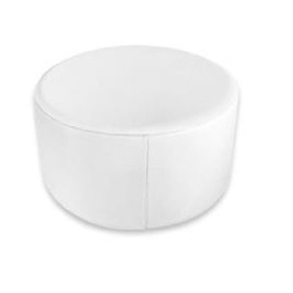 White Lounge Ottoman — party rental in Miami